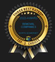 Three Best Rated 2022 Award badge for Top 3 Removal Companies in North Somerset.